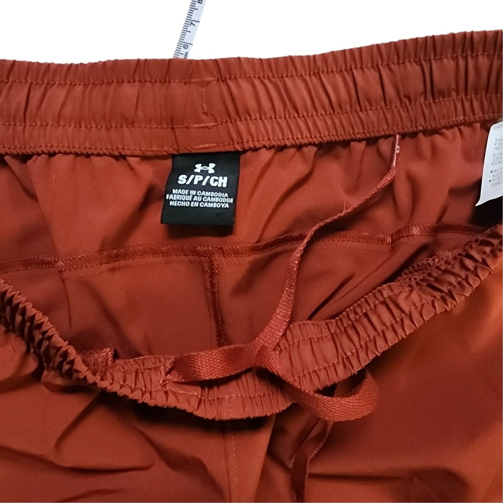 Under Armour Womens Wide Leg Athletic Pants Rust Orange Elastic Waist Small - Picture 3 of 10